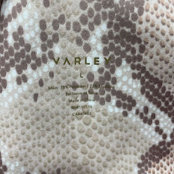 Varley Athletic Gym Shorts Size Large Snake Pattern Stretch Compression - Picture 2 of 7